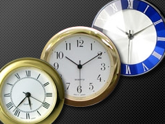 クリスタルガラス記念品の加工表現：選べる時計