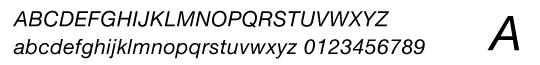 クリスタルガラス記念品「書体見本」サンセリフ（ゴシック体）(斜体)　Helvetica