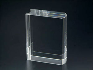 【クリスタルガラス記念品】クローズ・ブック型オーナメント　CO-BOOK-100×80