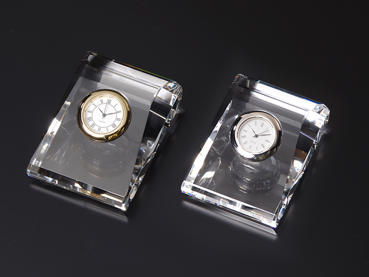 【クリスタルガラス表彰記念品】クリスタル時計オーナメント<br />CPWC-3<br />￥8,500