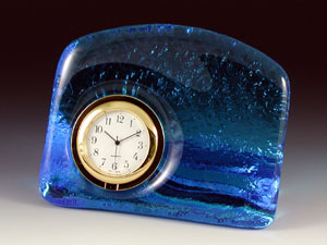 【クリスタルガラス記念品】時計付オーナメント SCO-1