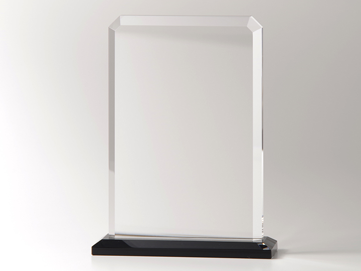 【クリスタルガラス表彰記念品】スクウェア・クリスタル固定式表彰盾<br />15EC-CT-B6<br />￥15,500