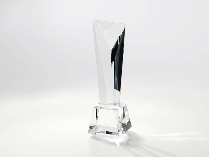【クリスタルガラス表彰記念品】クリスタル・トロフィー・トップアチーブ<br />CTOH-180x55<br />￥16,000