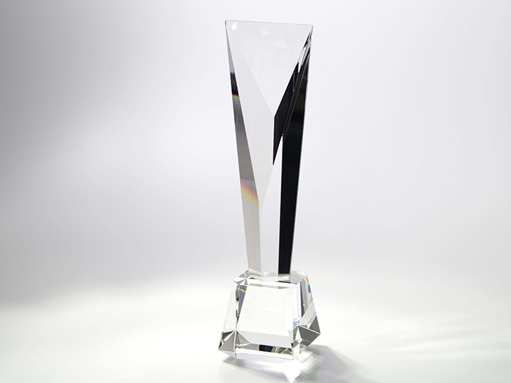 【クリスタルガラス表彰記念品】クリスタルトロフィー・トップアチーブ<br />CTOH-300x80<br />￥24,000