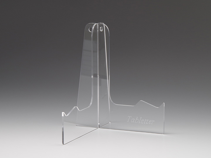 【クリスタルガラス表彰記念品】タブレットスマホスタンド 3mmタイプ（組み立て式）<br />AC3-H-170x165-C<br />￥2,000