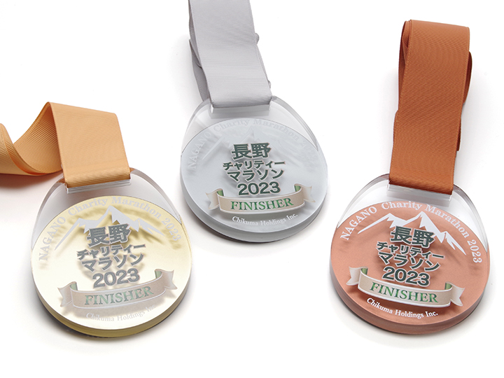 【クリスタルガラス記念品】アクリル製メダル　AMEDAL-90 中サイズメダル