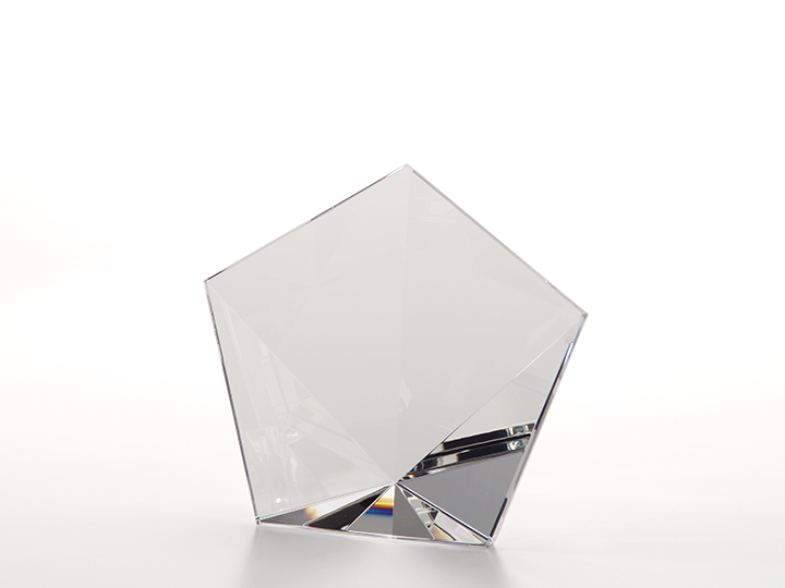 【クリスタルガラス表彰記念品】ペンタゴン・プリズム表彰盾　小<br />PENTA-P-125<br />￥14,000