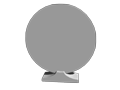 【クリスタルガラス記念品】オーロラ・アクリル盾 小サイズ ASOF-160-B(黒色)